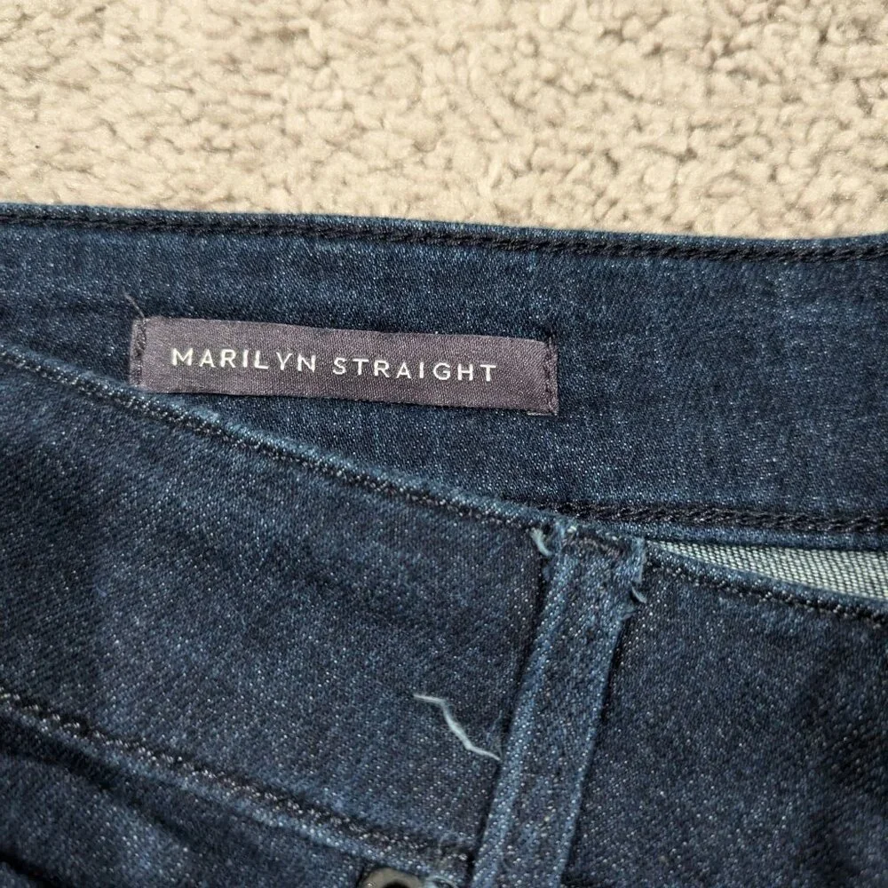 NYDJ Marilyn Straight dark wash‎ Size 14P - Picture 4 of 9